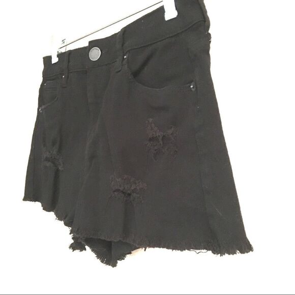 STS Blue black distressed cut off denim shorts 28 - Picture 3 of 6
